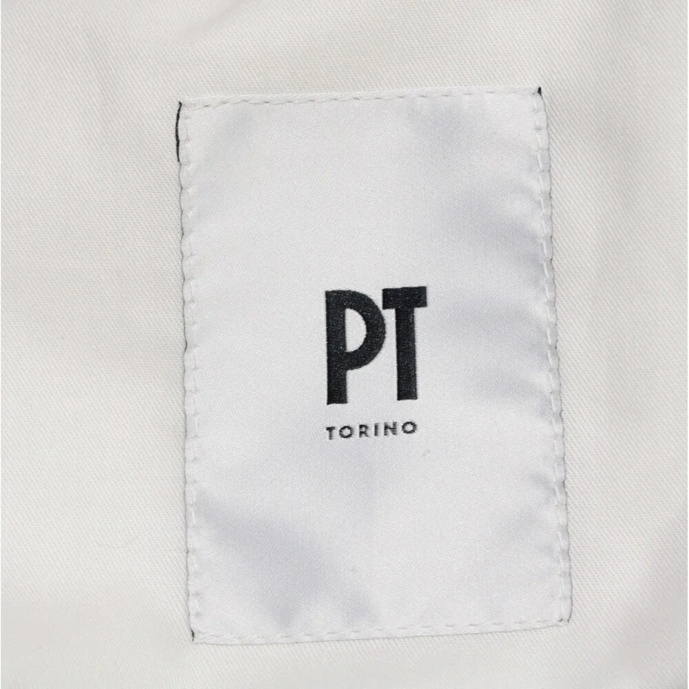 PT Torino NWT Pleated Dress Pants Size 50 (US 34) Super 100s in Gray Plaid Wool